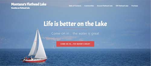 A web design project in Flathead Lake Montana